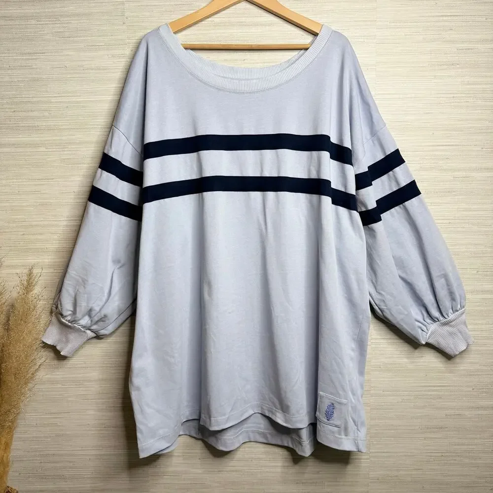 Free People sweatshirt pullover activewear layer casual cozy oversized Large